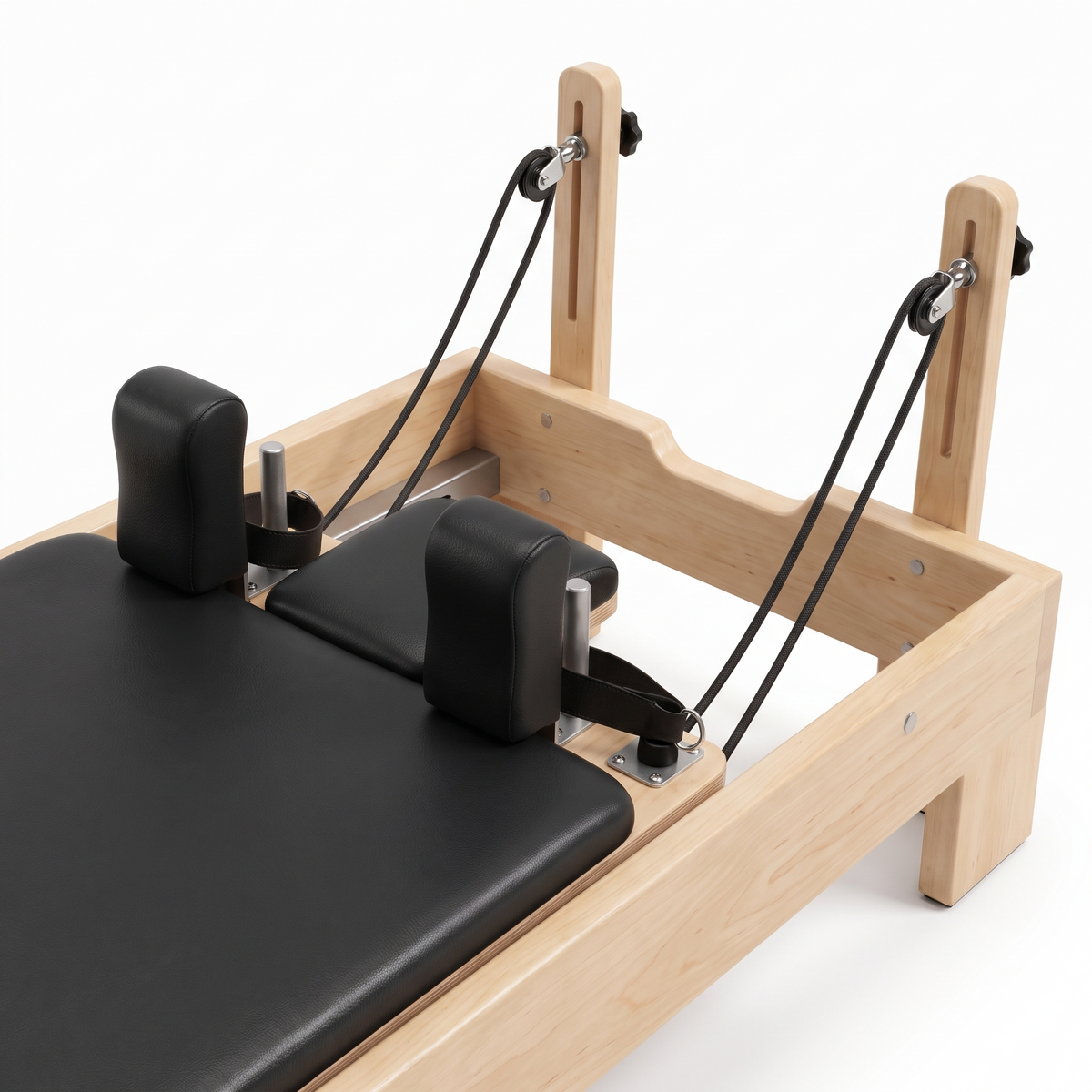 Headrest, shoulder blocks and strap handles
